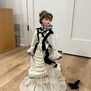 Anastazia Eliza Porcelain Doll with Umbrella Collectors Doll